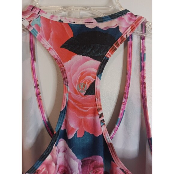 Lululemon Women’s Small Secret Garden Floral Singlet Tank Top Pink Mulicolor - Picture 4 of 4